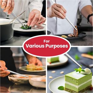 2 Pcs 12 Inch Tweezer Tongs with <b>Hook</b> Stainless Steel Food <b>Clip</b> for BBQ Kitchen Use - Product Image 4