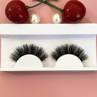 Faux cils en vison synthétique en gros, cils en bande épais et volumineux, légers et réutilisables, cils volumineux à marque privée