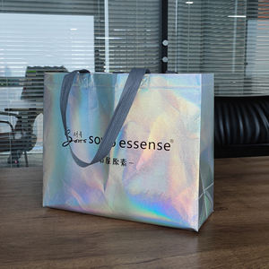 Sacs à provisions fourre-tout d'épicerie réutilisables écologiques avec impression de logo personnalisé en gros d'usine cadeaux de jute en toile non tissée stratifiée en PP - Product Image 6