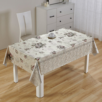 Nappe en PVC imprimée métallique RNPT avec support tissé, patchwork, imperméable et anti-taches pour table à manger