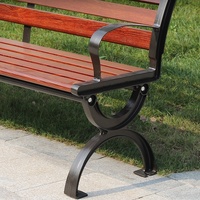 Allsome — banc de jardin en bois rustique et moderne, en aluminium et métal, meubles d'extérieur