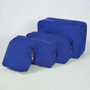 Sac de rangement en coton multicolore à expédition rapide S/M/L/XL, personnalisé, pour voyage, trousse de toilette avec grande fermeture éclair - Product Image 3