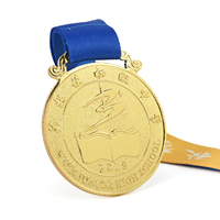 Médailles et trophées en métal 3D personnalisés en laiton, pas chers, pour la vente en gros, avec logo, pour le sport, le marathon, la course à pied, avec ruban