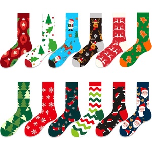 Chaussettes en coton tricoté pour femmes, motif Père Noël, pour Noël, cadeau <span class=keywords><strong>de</strong></span> fête ou d'anniversaire - Product Image 4