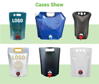 Pochette souple personnalisée en aluminium de 1L, 1,5L, 2L, 2,5L, 3L, 4L, 5L avec valve distributeur et poignée Doypack pour vin et jus