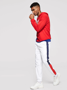 Pantaloni sportivi da uomo Streetwear all'ingrosso con pannelli laterali pantaloni sportivi in poliestere <span class=keywords><strong>bianco</strong></span> personalizzati - Product Image 3