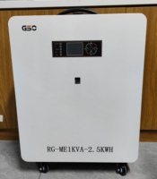 5kwh 2,5 kwh 10kwh stockage d'énergie domestique 1kva 3kva 5kva batterie de secours tout-en-un et onduleur Machine intégrée