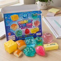 Boîte mystère TPR Squishy, écologique, non toxique, haute élasticité, ensemble de 8 jouets anti-stress