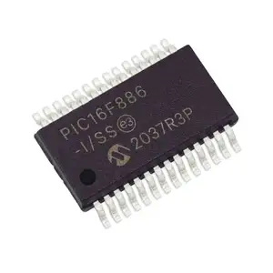 Pic16f pic16f886 microcontrolador ic mcu, 8bit 14mb flash 28ssop, componentes eletrônicos, circuito integrado PIC16F886-I/ss