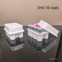 Boîte de stockage stérile pour vaccins, personnalisée, 3 ml, 10 pièces, en plastique, pour petits flacons, blanche et opaque, vente en gros