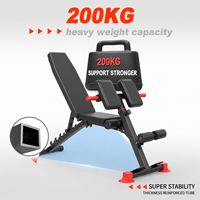 Banc de musculation réglable multifonctionnel avec fonction preacher curl et développateur de jambes pour la maison