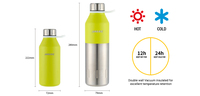 Bouteille d'eau isotherme en acier inoxydable HAERS avec logo personnalisé, gourde de sport, bouteille d'eau isolée pour enfants