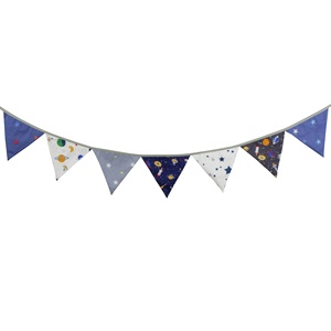 <span class=keywords><strong>Guirlande</strong></span> de fanions triangulaires, drapeaux en tissu de coton pour mariage, fête prénatale, décorations extérieures et intérieures - Product Image 4