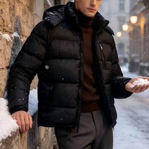 Fournisseur chinois – Doudoune matelassée 100 % ripstop imperméable pour homme, 650 fill power, isolée, chaude, décontractée, avec fermeture éclair, pour l'extérieur - Product Image 1