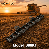 Cadena Agrícola Tipo S88, Cadena de Precisión de Paso Grande de 66.27 mm para Cosechadora, Cadena de Transmisión de Alta Resistencia