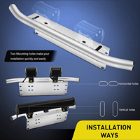Support de fixation pour plaque d'immatriculation, barre de protection avant, pare-chocs, éclairage de travail LED de 20 pouces, pour véhicules tout-terrain, camions 4x4, SUV, voitures