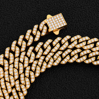 Pulsera de Cadena Cubana de Acero Inoxidable con Micro Pavé de Circonita Cúbica de Una Sola Fila NUOYA, Joyería Hip Hop para Hombre