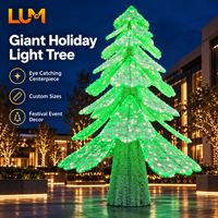 Superbe design de feuille à pixels adressables pleine couleur avec contrôle DMX512 pour éclairage de sapin de Noël à LED