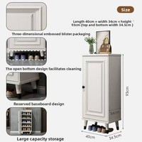 Meuble à chaussures en acier de style italien, grande capacité, design moderne et épuré pour entrée de maison/petits appartements