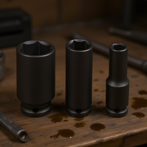 Juego de llaves de impacto Fervi de 10 mm, 12 mm y 14 mm, herramienta mecánica de accionamiento profundo - Product Image 3