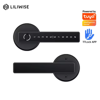 Liliwise – serrure de porte de sécurité BLE TTlock APP WiFi, Code électronique, serrure de poignée à empreinte digitale intelligente pour appartement et appartement