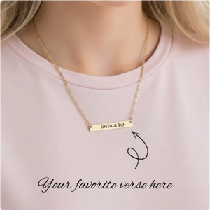 Joyería con Grabado de Escrituras Personalizadas, Collar de Barra de Acero Inoxidable, Versículo Bíblico, Productos Cristianos, Joyería Religiosa de Fe <span class=keywords><strong>para</strong></span> Mujer - Product Image 5