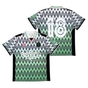 Camisetas de fútbol de alta calidad OEM bordado Club Logo diseño ropa de calle camiseta de fútbol clásica - Product Image 3