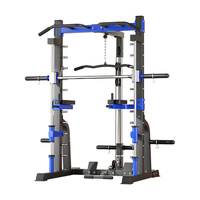 Machine Smith multifonctionnelle pour la maison, rack à squats avec croisement de câbles pour l'entraînement musculaire