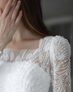 Милое свадебное платье с длинным рукавом в стиле бохо - Product Image 6
