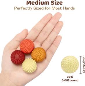OEM & ODM Silicone Stress Relief Brinquedos 4PC Medium Weighted Textured Silicone Magnético Sensorial Fidget Bolas Brinquedos para ADHD - Product Image 2