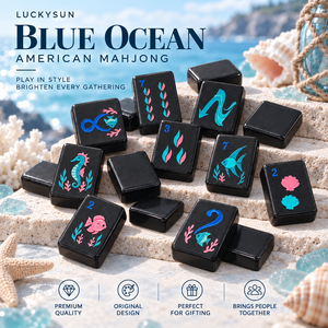 Juego de Mahjong de Diseño Exclusivo con Marcas Claras y Duraderas, en Color Negro, para Noche de Chicas - Product Image 1