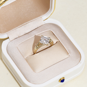 Anillo de Diamantes Asscher de Moda de 10K, Joyería Messi MSR-2041, para Mujer - Product Image 2