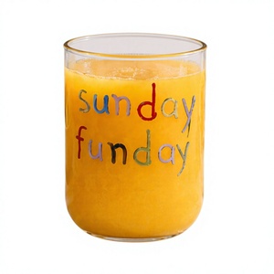 Verres à whisky colorés en borosilicate faits à la main de 450 ml, sans plomb, pour eau et jus, vente en gros - Product Image 2