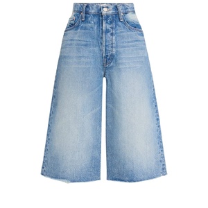 DiSai Denim Manufacturer the Damaged Raw Hem Fray Denim Culottes <strong>Shorts</strong> Over the <strong>Knee</strong> <strong>Length</strong> <strong>Womens</strong> <strong>Short</strong> Jeans - Product Image 1