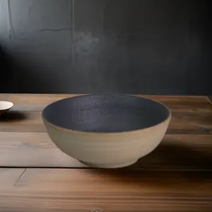 Ciotola in ceramica nera opaca ciotole per la colazione prodotti giapponesi stoviglie ristorante nordico decorazioni per la casa e la cucina