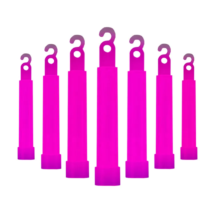 Pink Ultra Bright Glow Stick 4 Inch for Valentine's Day Parties Emergency Glow in The Dark Light Stick with Hook and Lanyards