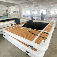 Plateforme de piscine personnalisée de 4 m en Drop Stitch avec filet, fournie directement par l'usine, en vente