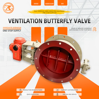 Vanne papillon de ventilation neuve de la marque Zhengkang en acier au carbone et acier inoxydable, électrique/pneumatique/mécanique/hydraulique 380V, garantie 1 an