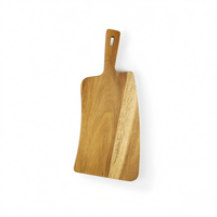 Excelsa Houten Snijplank 24,5x14,5 cm Natuurlijke Afwerking met Handvat Keuken Snijblok Gemaakt in China