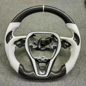 Volante de Fibra de Carbono Forjado Rojo Hecho a Mano Personalizado YLD para <span class=keywords><strong>Toyota</strong></span> Camry de 8ª Generación L <span class=keywords><strong>LE</strong></span> XLE SE XSE TRD Avalon - Product Image 1