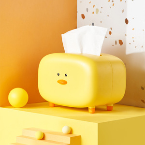 ที่ใส่กระดาษเช็ดปากพลาสติกลายการ์ตูนกล่องทิชชู่ของตกแต่งโต๊ะในครัวเรือนกันฝุ่นสำหรับห้องนั่งเล่น - Product Image 1