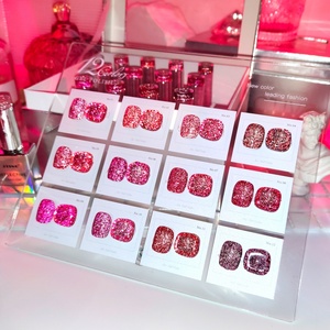 JTING OEM ODM Nail Supplies Reflective Disco Gel 12Color Unique <b>Box</b> Custom Color Card Diamond Glitter Gel Nail Polish Collection - Product Image 4