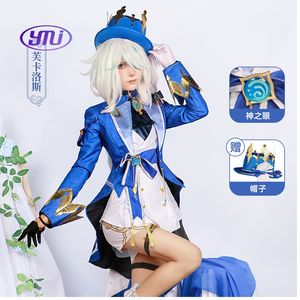 ชุดคอสเพลย์ Focalors จากอนิเมะเกม <span class=keywords><strong>Genshin</strong></span> <span class=keywords><strong>Impact</strong></span> ชุดเต็มสำหรับงานปาร์ตี้ - Product Image 4