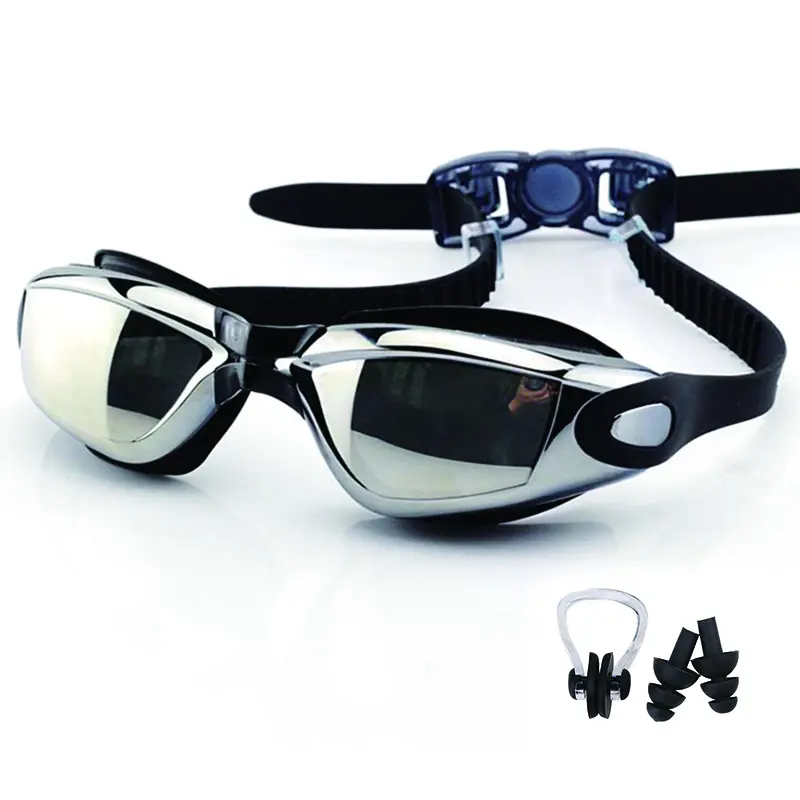 Professionelle UV-Schutz-PC-Linse Herren Damen wasserdichte einstellbare Silikon-Schwimmblätter Brille Anti-Schatten-Schwimmblätter für Erwachsene