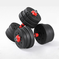 Ensemble d'haltères de musculation en béton rempli de sable, en PVC, pour la remise en forme, 20 kg
