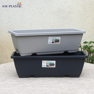 Bac de plantation rectangulaire <span class=keywords><strong>moderne</strong></span> en PP, épaissi, auto-arrosant, en plastique, pour balcon et <span class=keywords><strong>jardin</strong></span> - Product Image 4