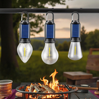 Lanterne de camping extérieure étanche en ABS avec charge USB, alimentée par énergie solaire, LED 2W 6000K lumière du jour, certifiée CE, ampoule COB blanche IP55, pour barbecue
