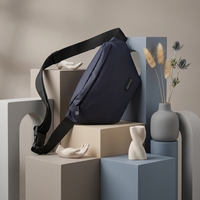 Nouveau style, sac de poitrine unisexe de couleur unie, léger, portable, pour voyage en extérieur, sac banane étanche en polyester avec fermeture éclair