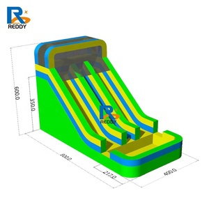 Structure gonflable commerciale combinée toboggan aquatique et château rebondissant, matériel de <span class=keywords><strong>location</strong></span> en gros - Product Image 1