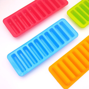 Khuôn làm đá viên hình trụ bằng silicon khuôn ngón tay <span class=keywords><strong>10</strong></span> lỗ khuôn tự làm bánh quy sô cô la kem que - Product Image 2